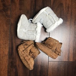 Baby Girl winter boot moccasin bundle